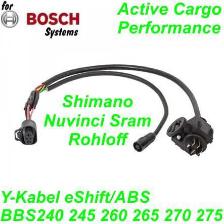 Bosch Kabelsatz Rahmenakku 220 mm Y-Kabel eShift ABS BBS240 245 260 265 270 275