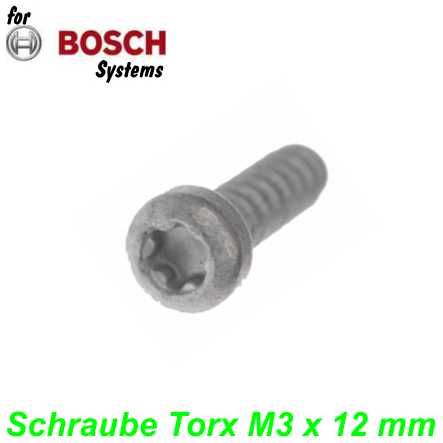 Bosch Schraube Torx M3x12mm (Untere Halteschale Batterie 2013)