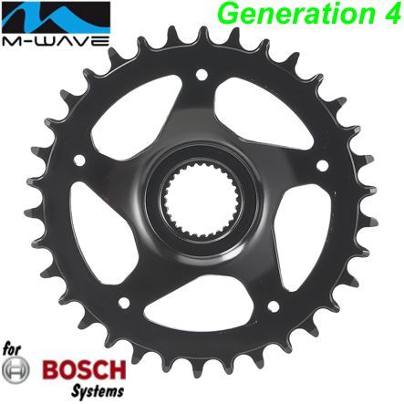 M-Wave Kettenblatt 34 Z Direct Mount Bosch Gen.4 Narrow Wide schwarz Kettenlinie 50mm
