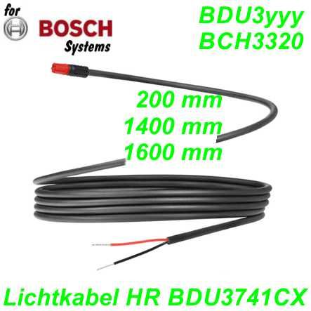 Bosch Lichtkabel Rücklicht 200 mm BCH3330 BDU3741 CX