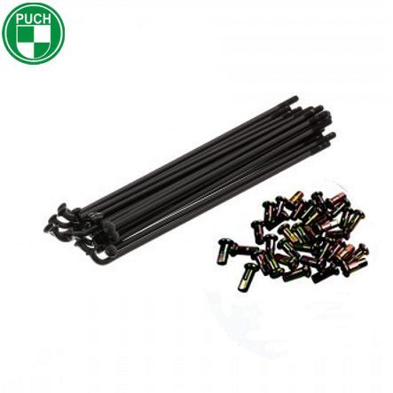 Mofa Speiche mit Nippel 188 x Ø 2.9 mm schwarz (Satz à 36 Stk.)