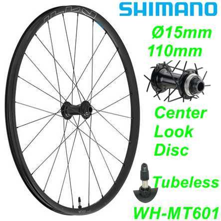 Vorderrad MT601 schwarz 27.5 Ø15/110mm Steckachse Center-Lock 24-L Felge/Speichen/Nabe