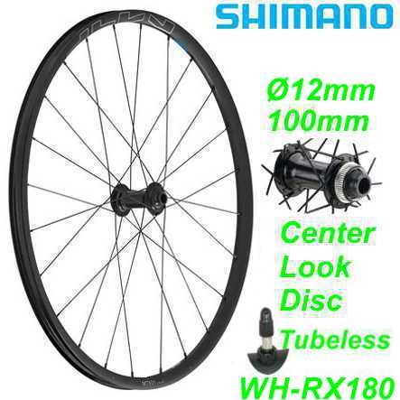 Vorderrad Shimano WH-RX180 700C Tubeless Ø12/100mm Steckachse Center-Lock E-Thru