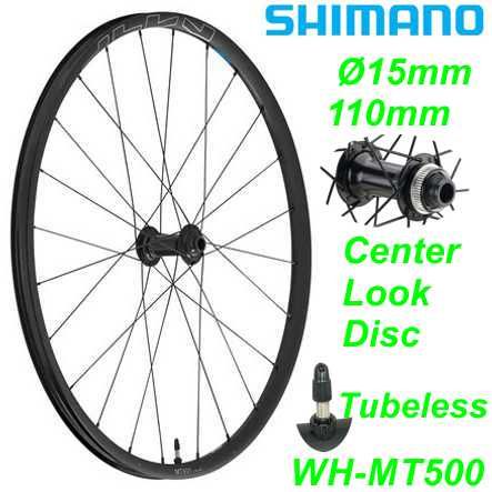 Vorderrad MT500 schwarz 27.5 Ø15/110mm Steckachse Center-Lock 24-L Felge/Speichen/Nabe