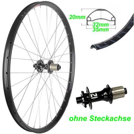 Hinterrad 29 32 L. 8-11 F. Novatec Steckachse 12x148  6-Loch Disc 35 mm Felge schwarz