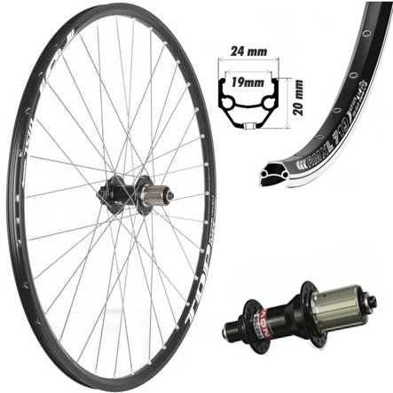 Hinterrad 28 32 L. 8-11 F. Novatec Steckachse 12x148  6-Loch Disc 24 mm Felge schwarz