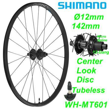 Hinterrad MT601 schwarz 27.5 Ø12/142mm MicroSpline Steckachse Center-Lock 24-L Felge/Speichen/Nabe