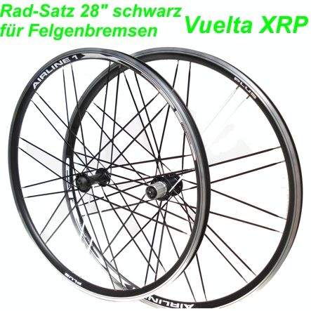 Vuelta Radsatz vorne/hinten 28 622 Felgen/ Naben/Flachspeichen schwarz