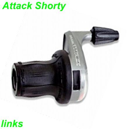 Drehgriffschalter Attack shorty Sachs Shimano komplett 3-fach links