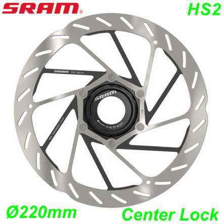 SRAM DB HS2 Bremsscheibe 220mm Center Lock abgerundet