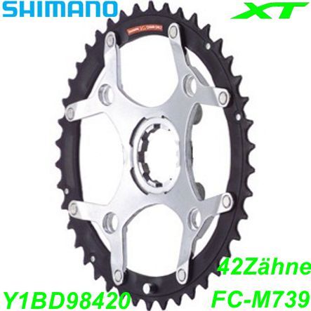 Shimano Kettenblatt FC-M739-4 42 Zähne Restbestand Y17N 98420
