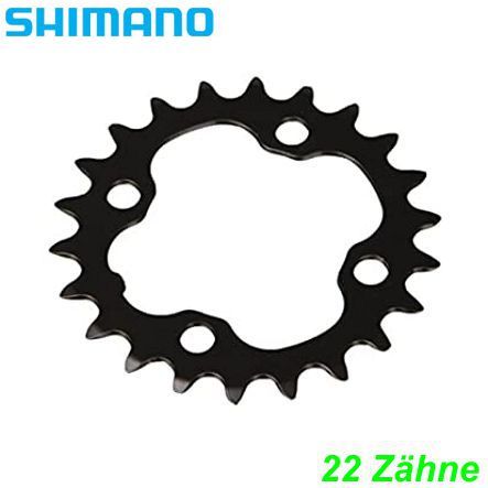 Shimano Kettenblatt 3x8-G. FC-M361 FC-M410 22 Z. Ø 64 schwarz Y1KN98010