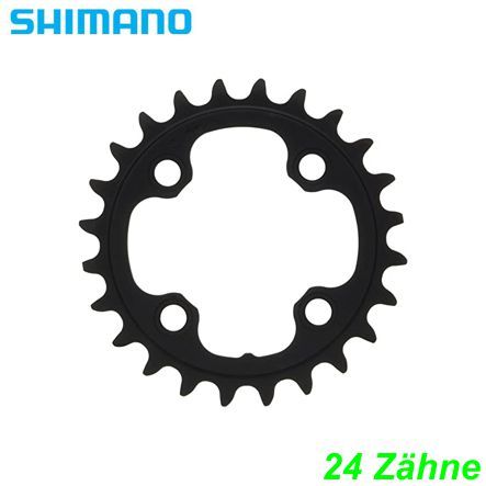 Shimano Kettenblatt 10-G. FC-M522 24 Z. Ø 64 schwarz Y1N098010