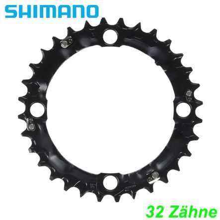 Shimano Kettenblatt 3x10-G. FC-M610 FC-T521 32 Z Ø 104 AE schwarz Deore Y1NL98010