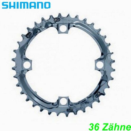 Shimano Kettenblatt 3x9/10-G. FC-M591 FC-M590 FC-M532 36 Z. Ø 104 silber Y1J898080