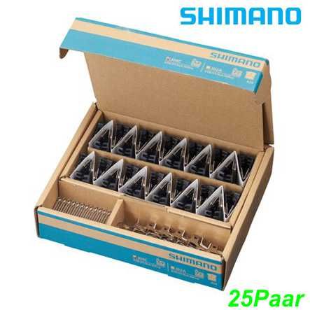 Shimano Bremsbeläge J05A Resin 25 P.aar mit Lamellen mit Feder und Clip 25 Paar