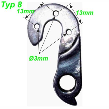 Ausfallende Schaltauge Union Merida Typ 8