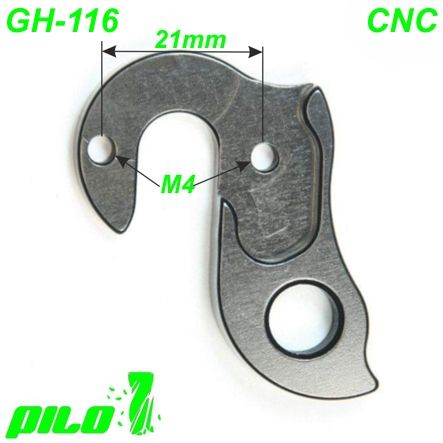 Ausfallende Schaltauge GH-116 CNC Pilo BMC Haibike Hercules Wheeler  Kona Marin Sinus Staiger