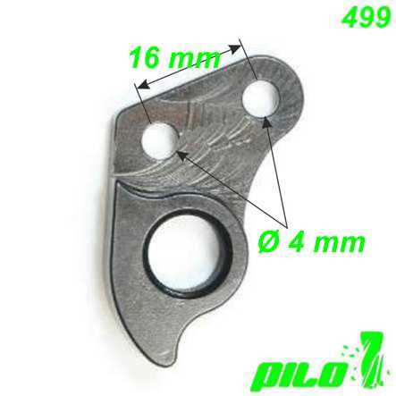 Ausfallende Schaltauge CNC Pilo 499 schwarz eloxiert  Marin Torelli