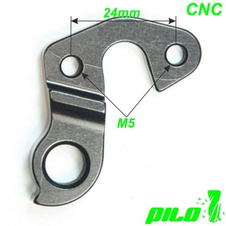 Ausfallende Schaltauge CNC Pilo Scott 2-Loch-24mm M5