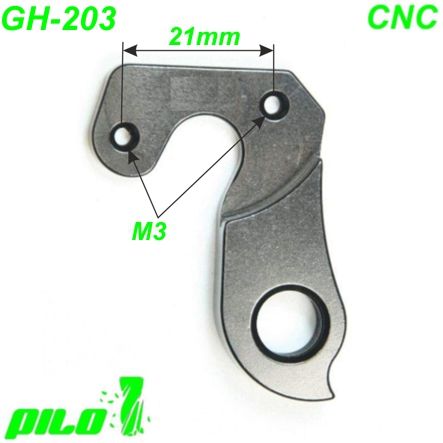 Ausfallende Schaltauge GH-203 CNC Pilo BMC