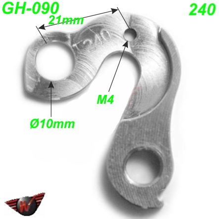 Ausfallende Schaltauge GH-090 CNC Wheels 240 Felt