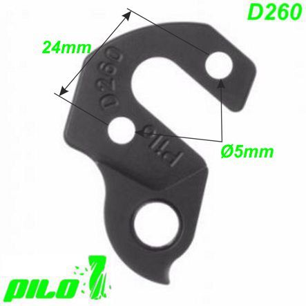 Ausfallende Schaltauge CNC Pilo D260 GT Bicycles