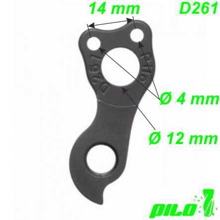 Ausfallende Schaltauge CNCPilo D261 alu 6061 Typ Kona