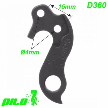 Ausfallende Schaltauge CNC Pilo D360 Cube