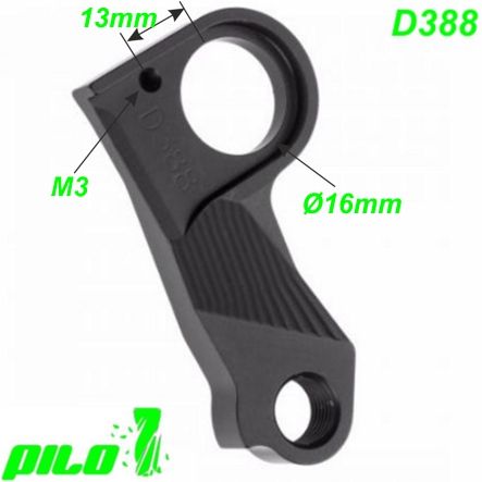 Ausfallende Schaltauge GH-175 CNC Pilo D388 Cube