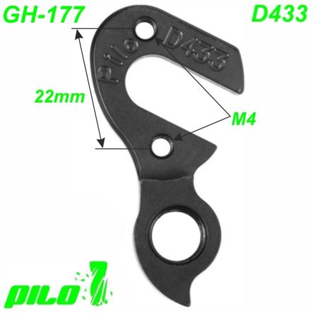 Ausfallende Schaltauge GH-177 CNC Pilo D433 Cube