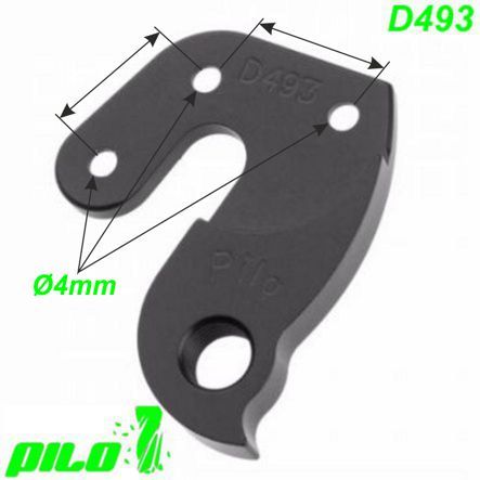 Ausfallende Schaltauge CNC Pilo D493 MBK