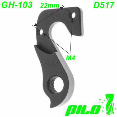 Ausfallende Schaltauge GH-103 Pilo D517 CNC Diamondback