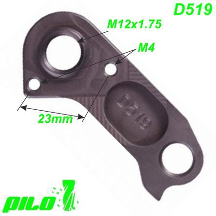 Ausfallende Schaltauge CNC Pilo D519 GT Bicycles