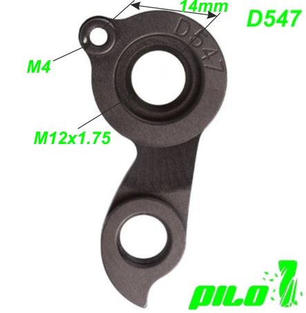 Ausfallende Schaltauge CNC Pilo D547 Felt Motobecane