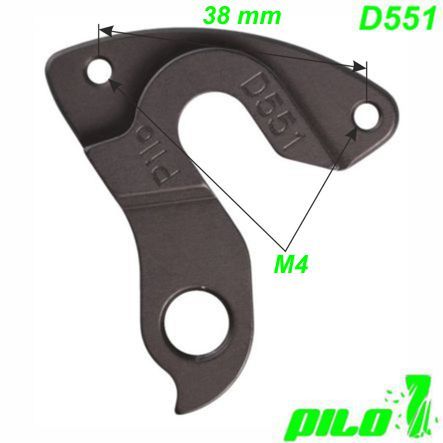 Ausfallende Schaltauge CNC Pilo D551 schwarz Buffalo FR Bikes