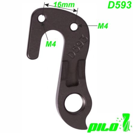 Ausfallende Schaltauge CNC Pilo D593 Cube schwarz