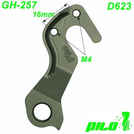 Ausfallende Schaltauge GH-257 CNC Pilo D623 Cube