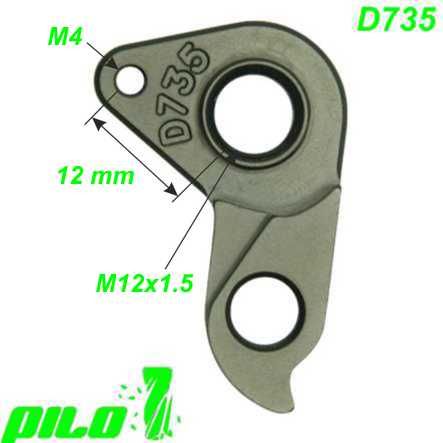 Ausfallende Schaltauge CNC Pilo D735 Stevens