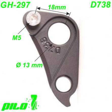 Ausfallende Schaltauge GH-297 CNC Pilo D738 Specialized