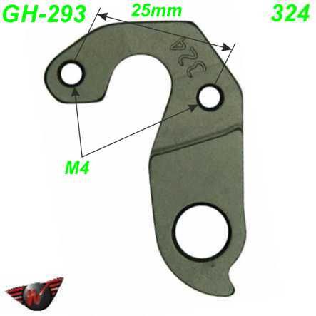 Ausfallende Schaltauge GH-293 CNC Wheels 324 Specialized