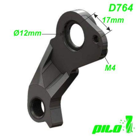 Ausfallende Schaltauge CNC Pilo D764 Ghost