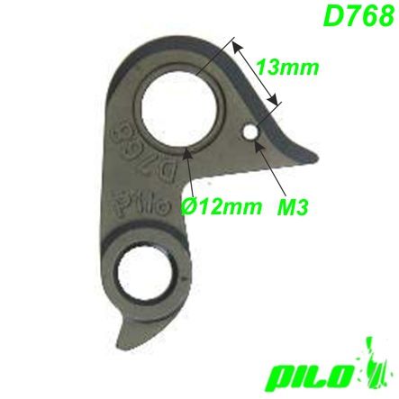 Ausfallende Schaltauge CNC Pilo D768 BMC