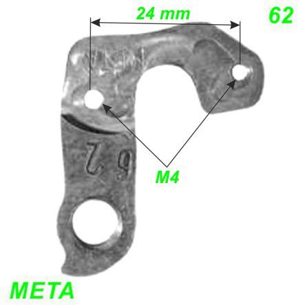 Ausfallende Schaltauge CNC Meta 62 BMC