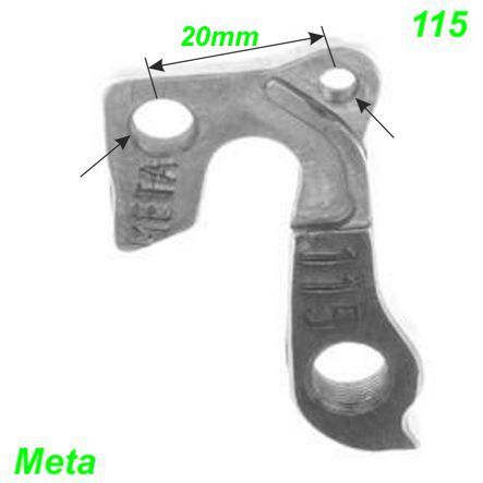 Ausfallende Schaltauge CNC Meta 115 GT Bicycles