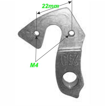 Ausfallende Schaltauge CNC 250 Cube