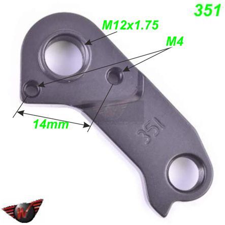 Ausfallende Schaltauge CNC Wheels 351 GT Bicycles