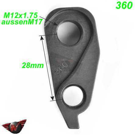 Ausfallende Schaltauge CNC Wheels 360 Norco