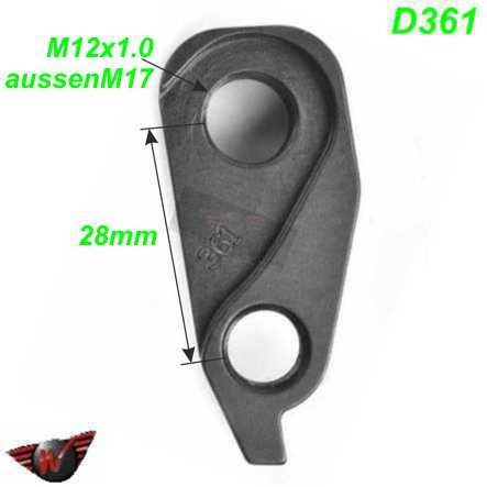 Ausfallende Schaltauge CNC Wheels 361 Norco