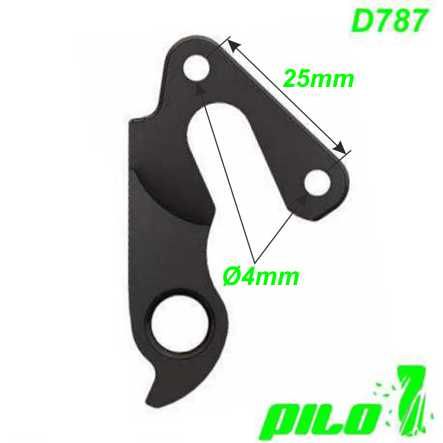 Ausfallende Schaltauge CNC Pilo D787 schwarz BMC P-249